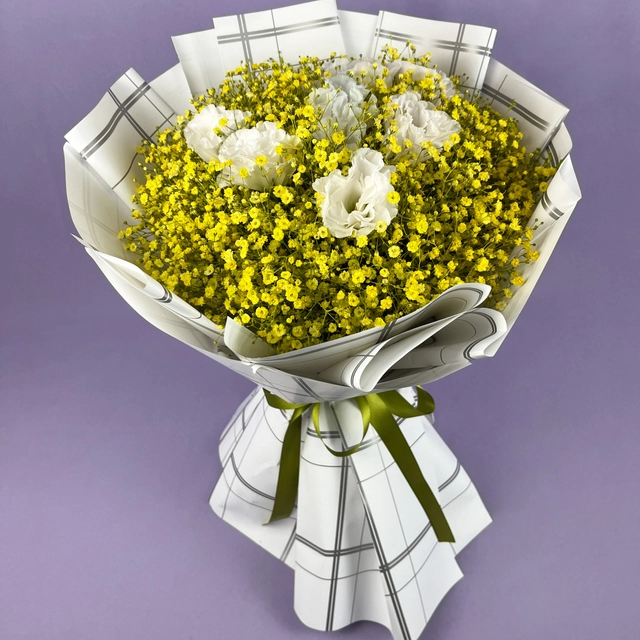 Lisianthus con baby Amarilla